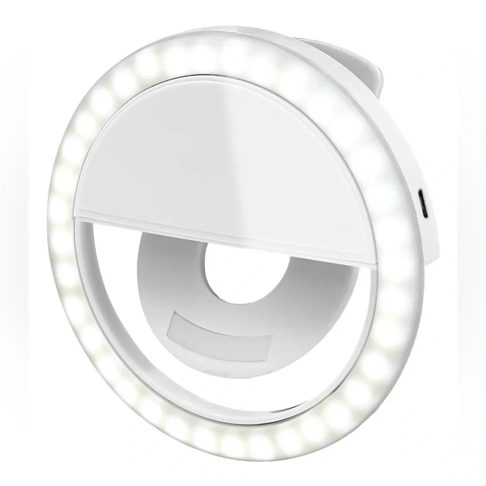 Clip-on LED Selfie Light with Built-in Rechargeable Battery
